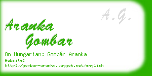 aranka gombar business card