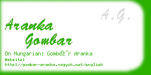 aranka gombar business card